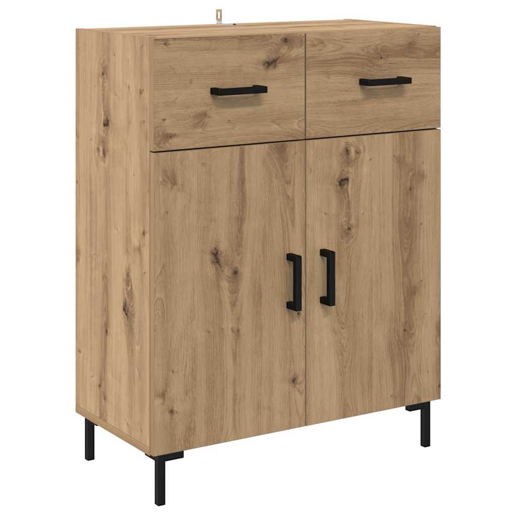 Bufet 2 pcs Stejar Artizanal 69,5 x 34 x 180 cm Lemn compozit — imaginea 7
