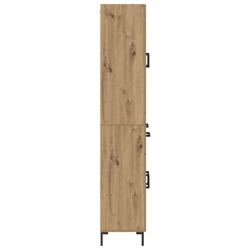 Bufet 2 pcs Stejar Artizanal 69,5 x 34 x 180 cm Lemn compozit — imaginea 10