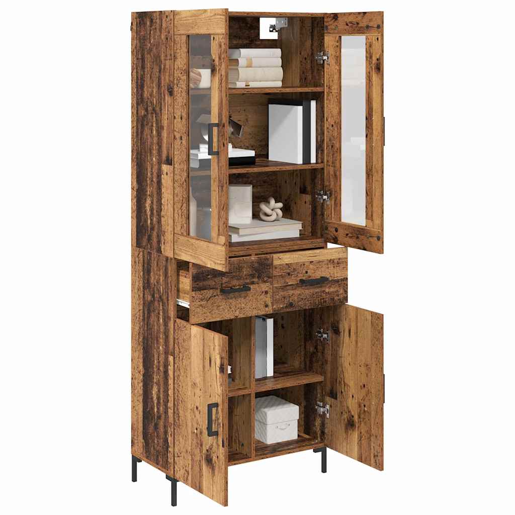 Bufet 2 pcs Lemn vechi 69,5 x 34 x 180 cm Lemn compozit — imaginea 4