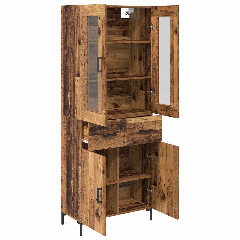 Bufet 2 pcs Lemn vechi 69,5 x 34 x 180 cm Lemn compozit — imaginea 6