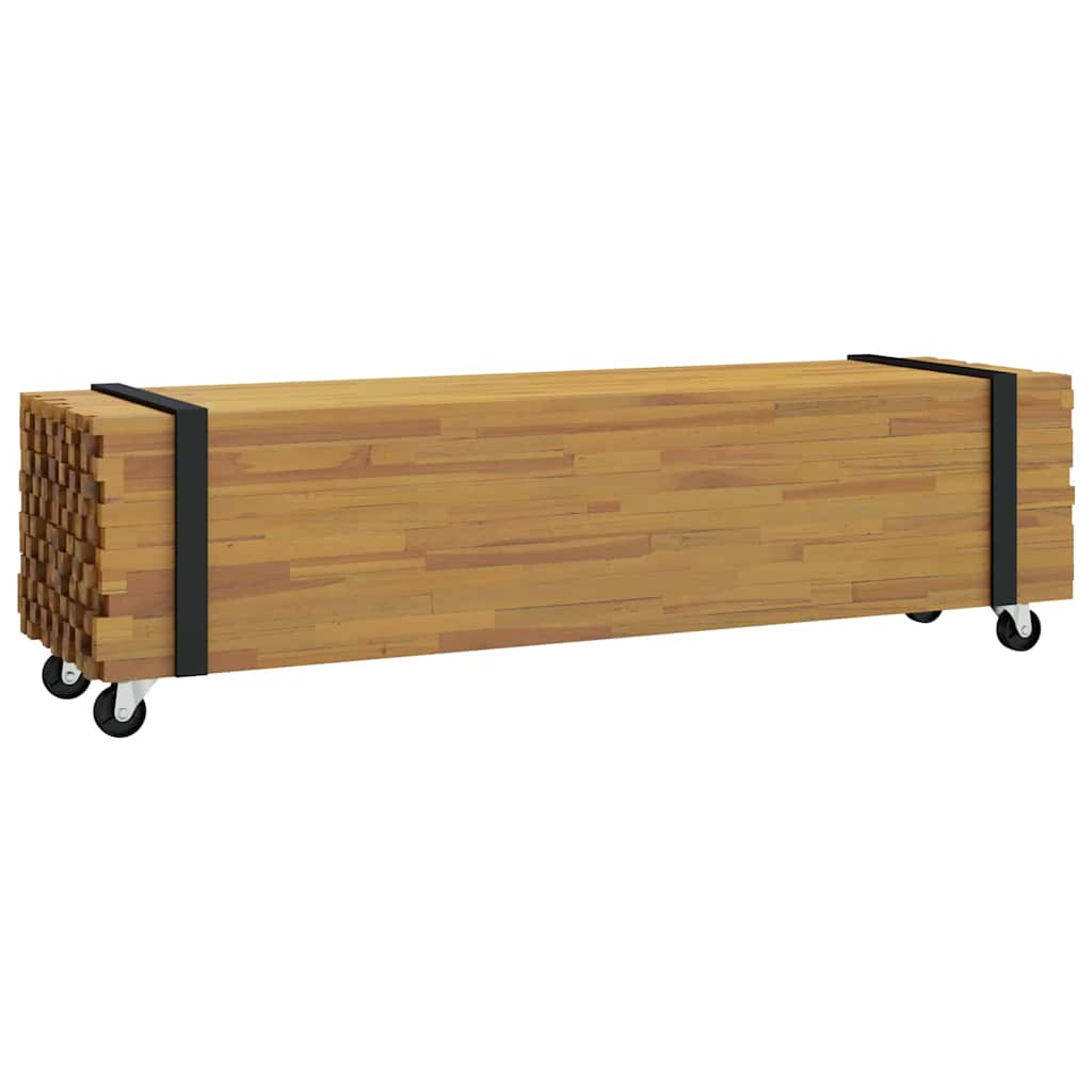 Support TV Maro 110 x 30 x 30 cm Lemn solid de tec — imaginea 3