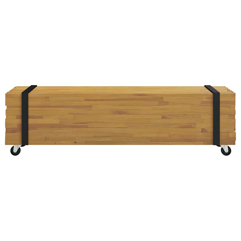 Support TV Maro 110 x 30 x 30 cm Lemn solid de tec — imaginea 5