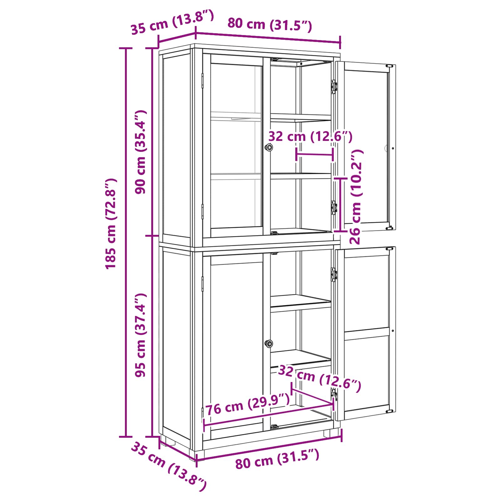 Set de Mobilier pentru Depozitare cu usa Maro Lemn compozit — imaginea 11