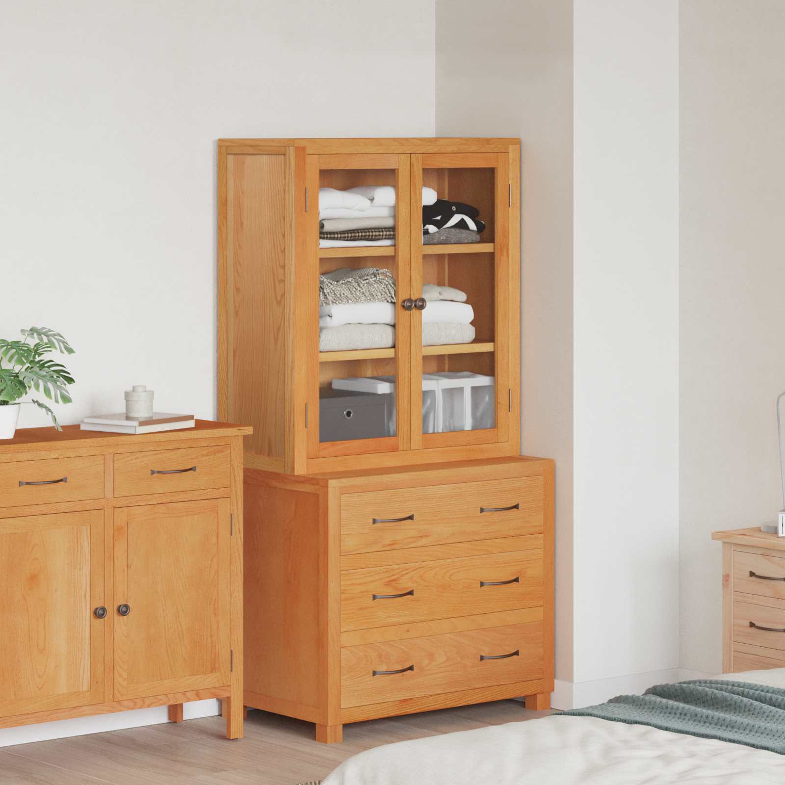 Set de Mobilier pentru Depozitare cu sertar Maro Lemn compozit — imaginea 2