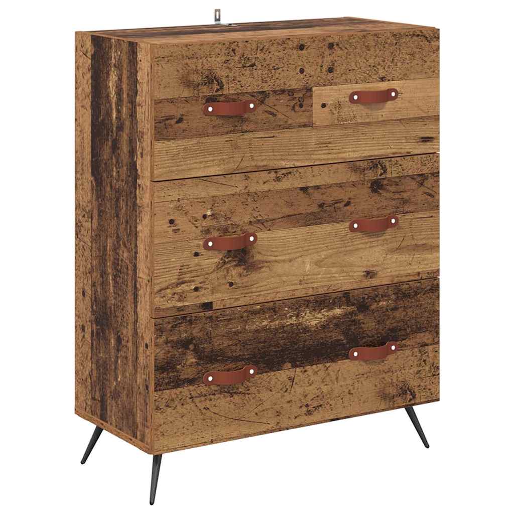 Cabinet Highboard Pe perete 2 pcs Lemn vechi Lemn compozit — imaginea 7