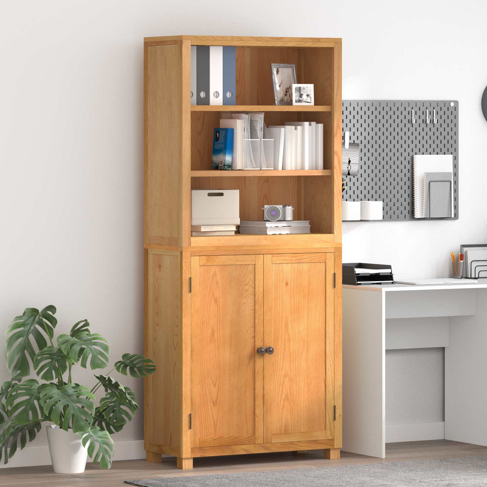 Set de Mobilier pentru Depozitare cu usa Maro Lemn compozit — imaginea 2