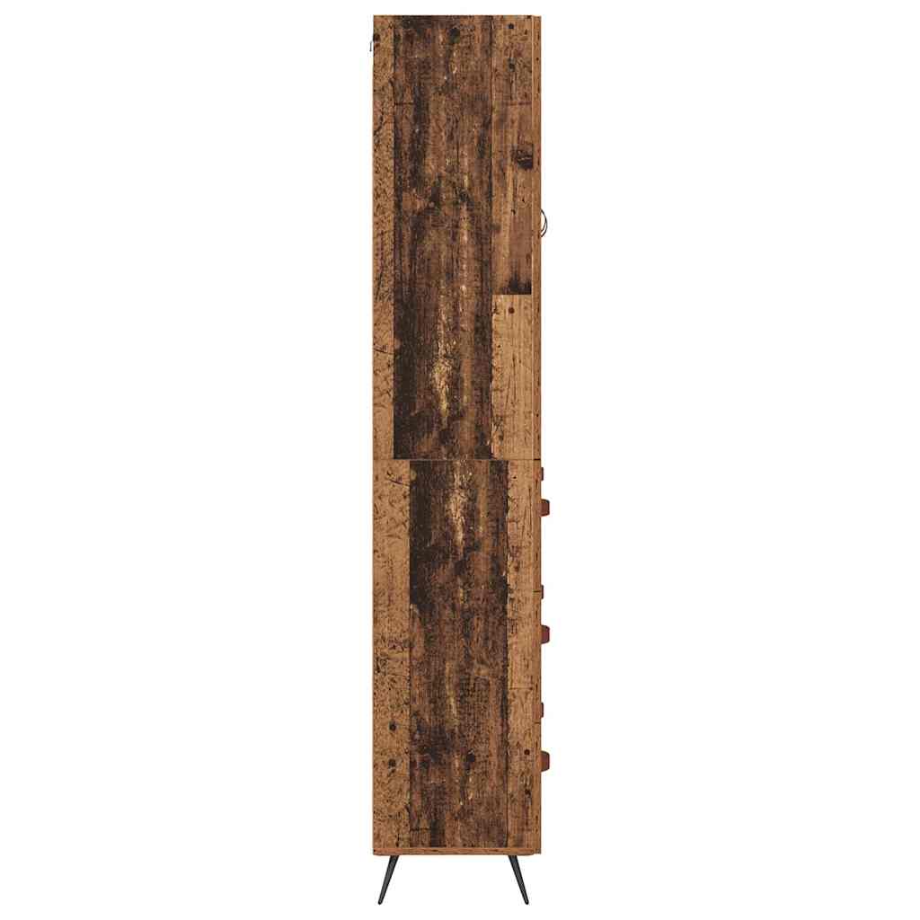 Cabinet Highboard Pe perete 2 pcs Lemn vechi Lemn compozit — imaginea 10