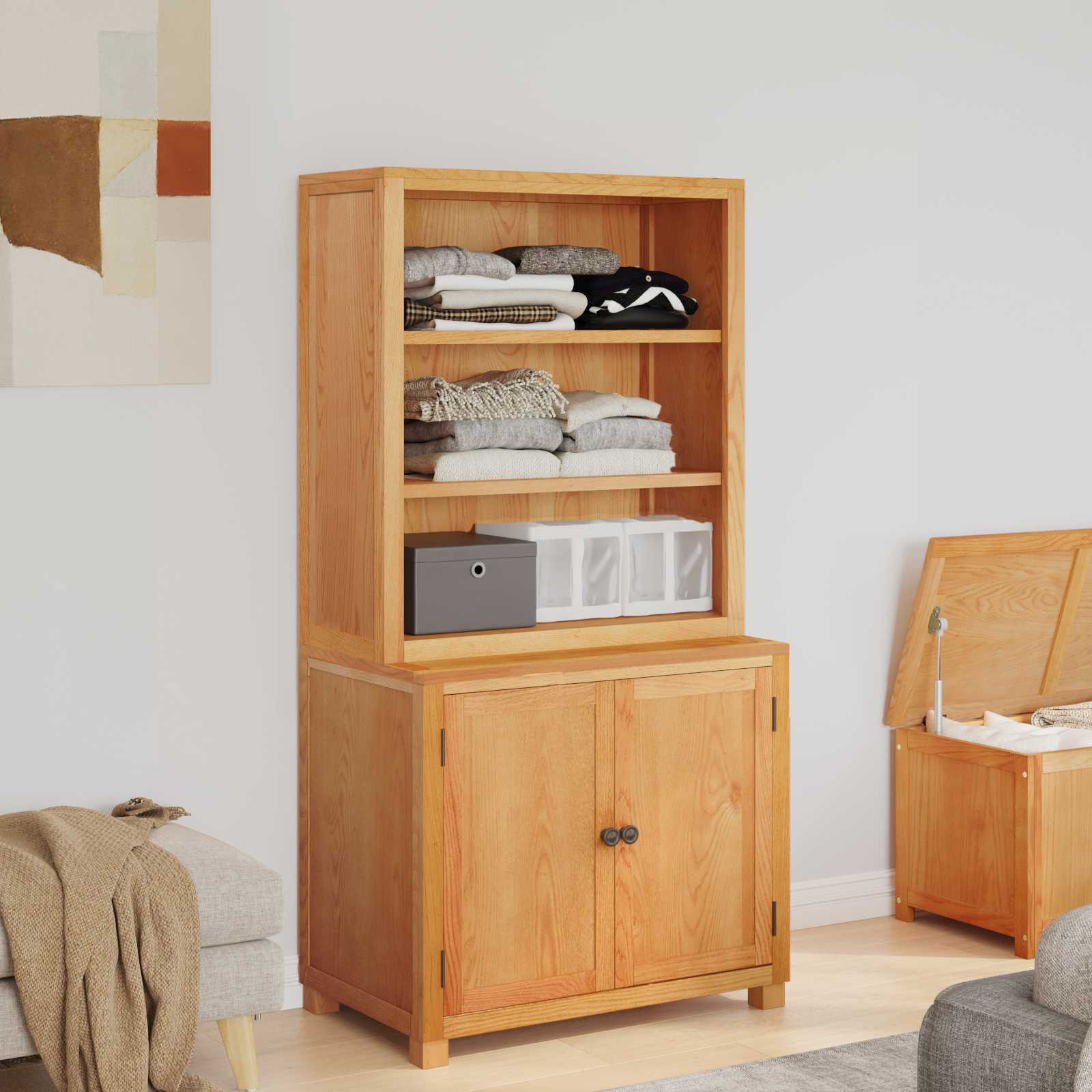 Set de Mobilier pentru Depozitare cu usa Maro Lemn compozit — imaginea 4