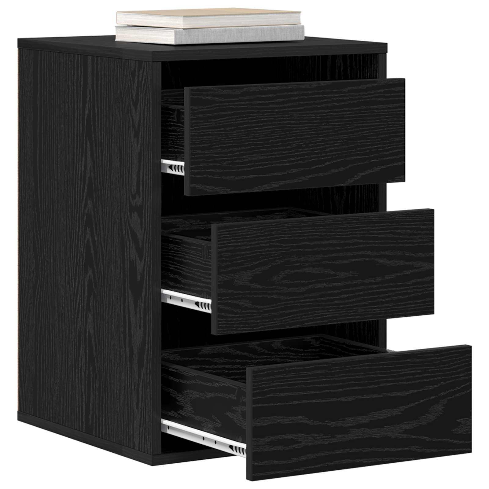 Dulap cu sertare Stejar Negru 41 x 40 x 58 cm Lemn compozit — imaginea 3