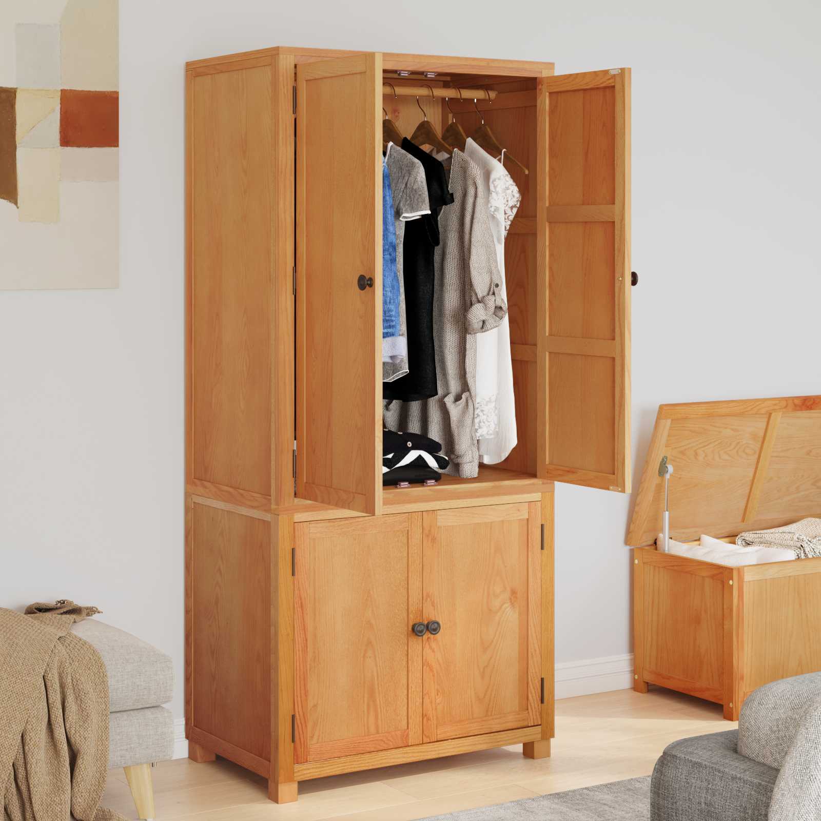 Set de Mobilier pentru Depozitare cu usa Maro Lemn compozit — imaginea 4