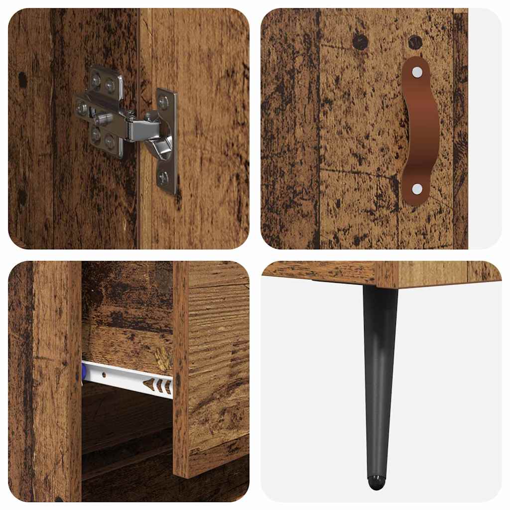 Cabinet Highboard Pe perete 2 pcs Lemn vechi Lemn compozit — imaginea 12