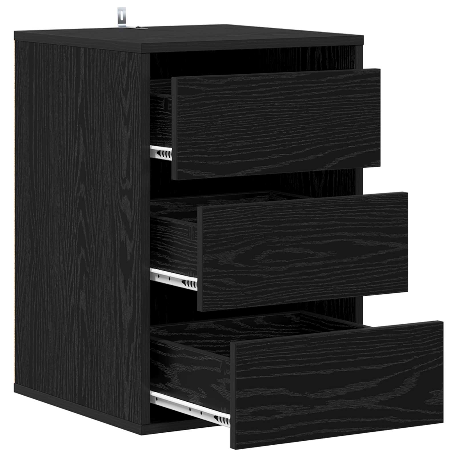 Dulap cu sertare Stejar Negru 41 x 40 x 58 cm Lemn compozit — imaginea 4