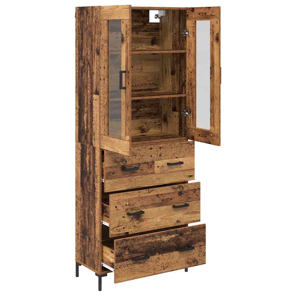Bufet 2 pcs Lemn vechi 69,5 x 34 x 180 cm Lemn compozit — imaginea 6