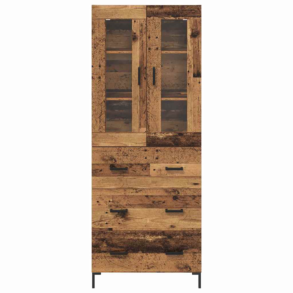 Bufet 2 pcs Lemn vechi 69,5 x 34 x 180 cm Lemn compozit — imaginea 9