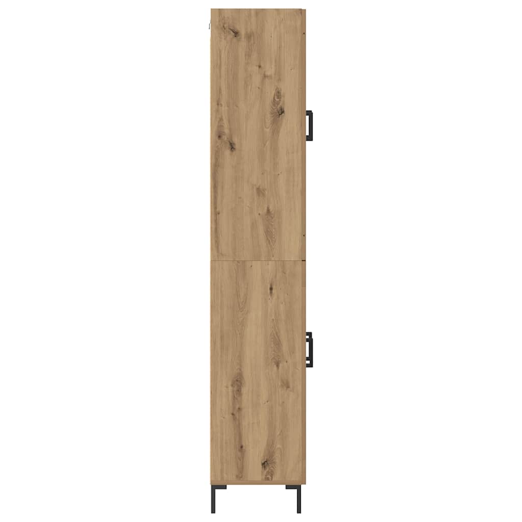 Bufet 2 pcs Stejar Artizanal 69,5 x 34 x 180 cm Lemn compozit — imaginea 10