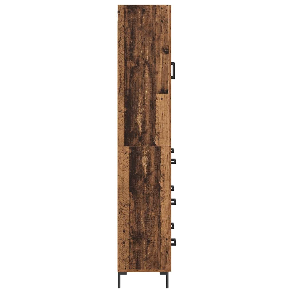 Bufet 2 pcs Lemn vechi 69,5 x 34 x 180 cm Lemn compozit — imaginea 10