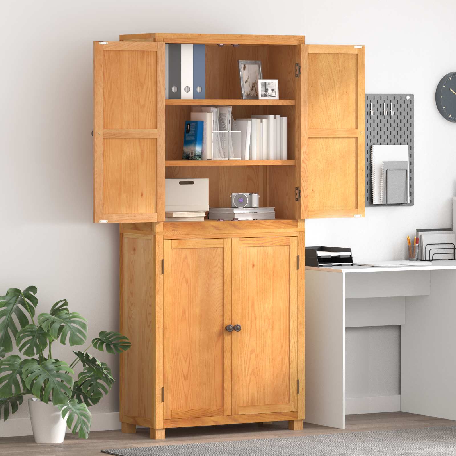 Set de Mobilier pentru Depozitare cu usa Maro Lemn compozit — imaginea 2