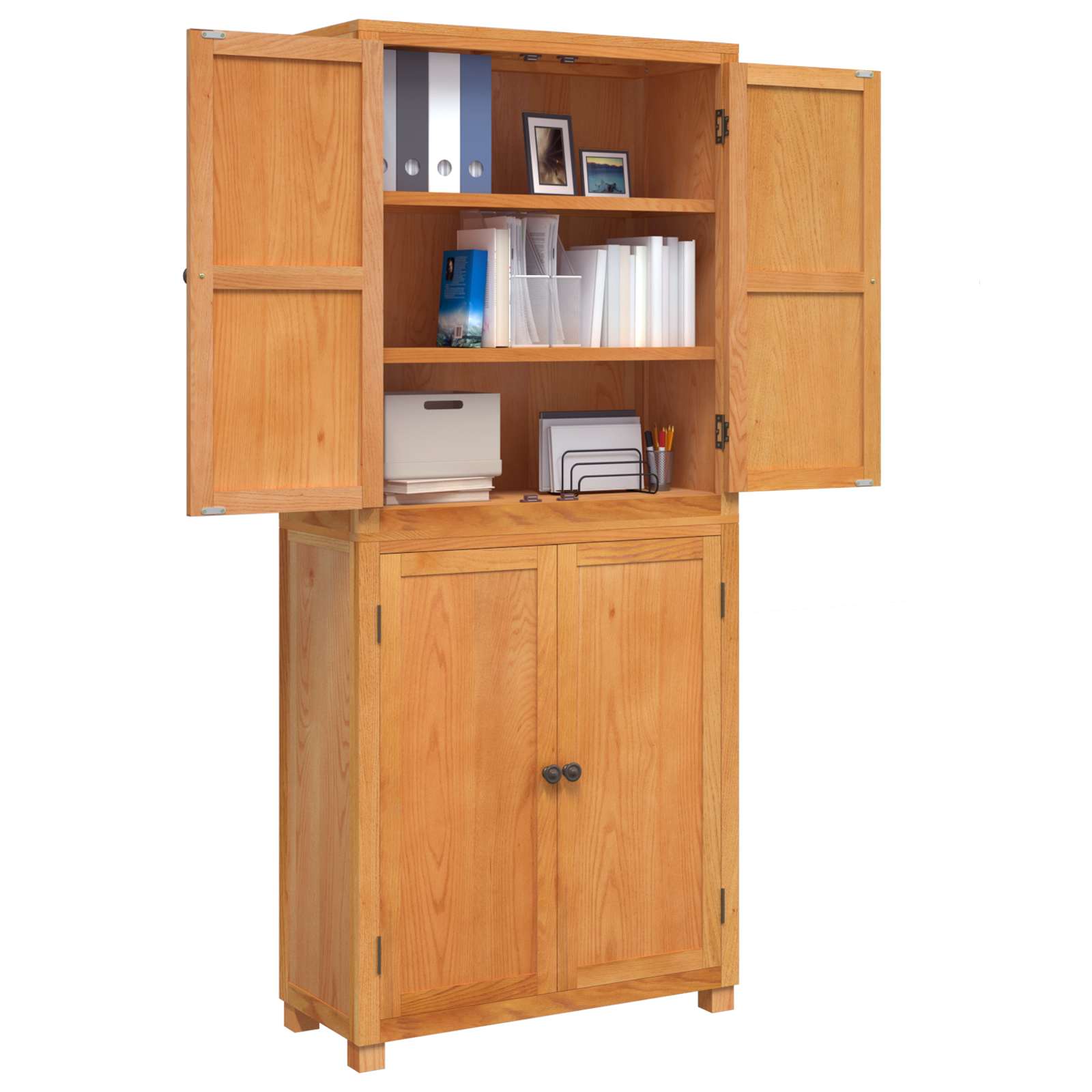 Set de Mobilier pentru Depozitare cu usa Maro Lemn compozit — imaginea 3
