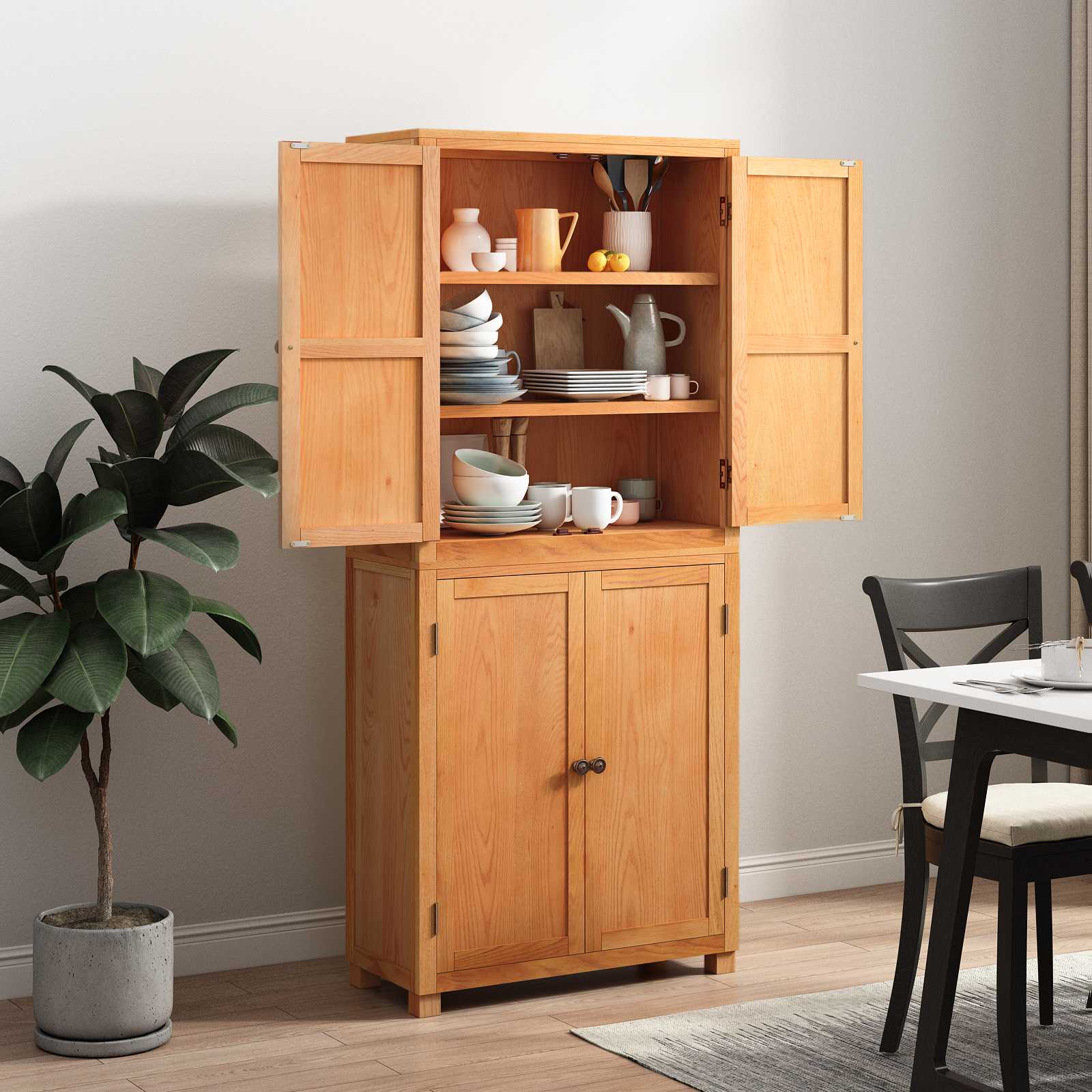 Set de Mobilier pentru Depozitare cu usa Maro Lemn compozit — imaginea 4