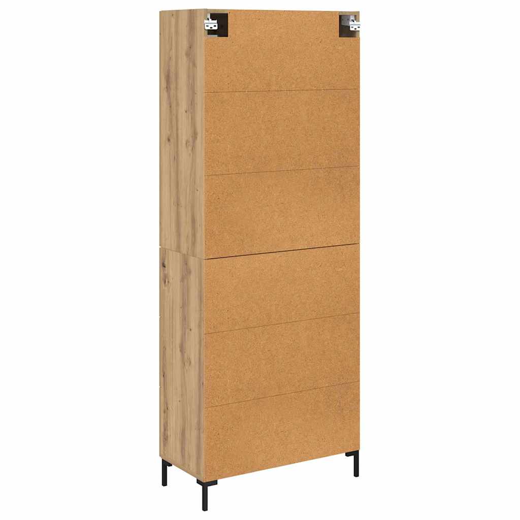 Bufet 2 pcs Stejar Artizanal 69,5 x 34 x 180 cm Lemn compozit — imaginea 11