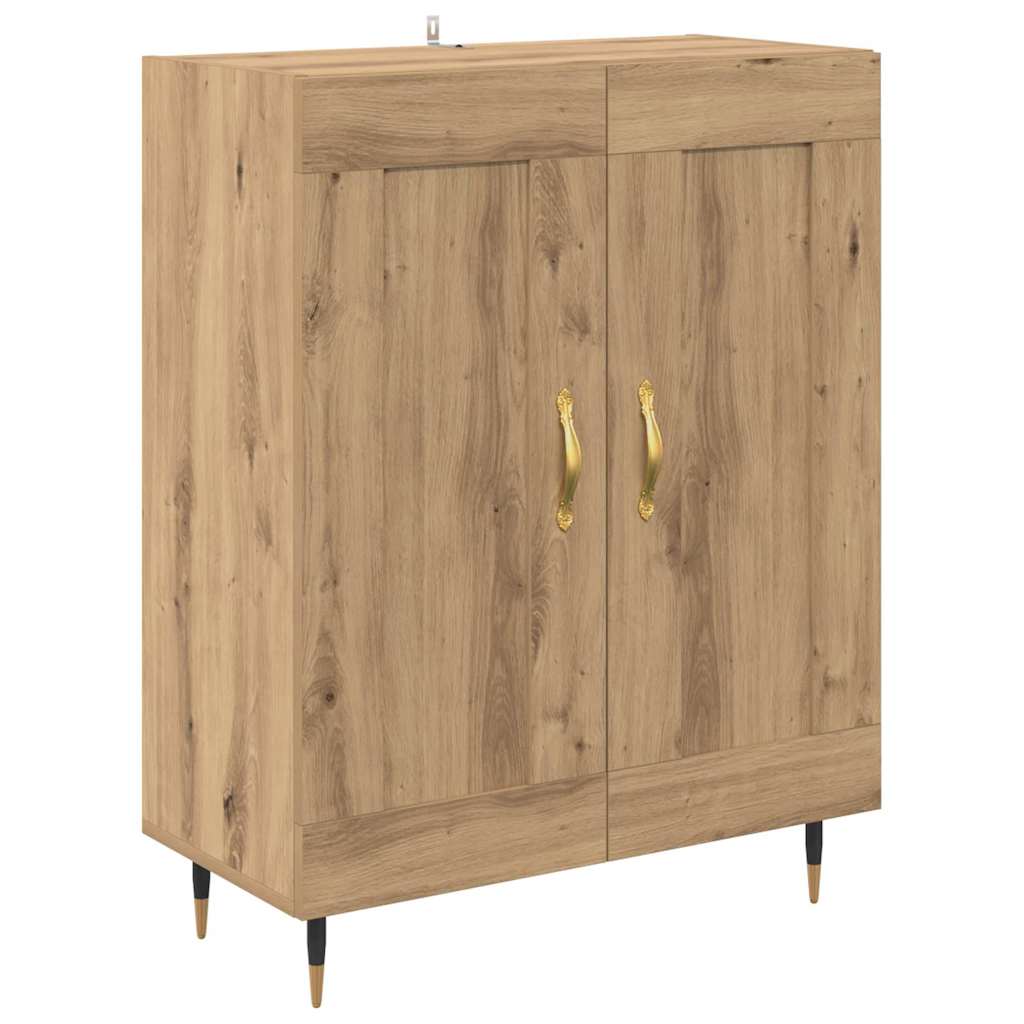 Bufet 2 pcs Stejar Artizanal 69,5 x 34 x 180 cm Lemn compozit — imaginea 7