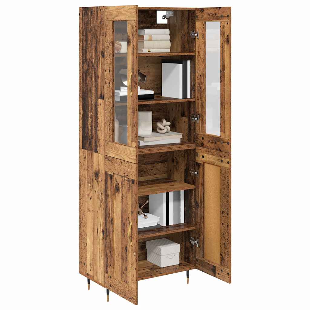 Bufet 2 pcs Lemn vechi 69,5 x 34 x 180 cm Lemn compozit — imaginea 4