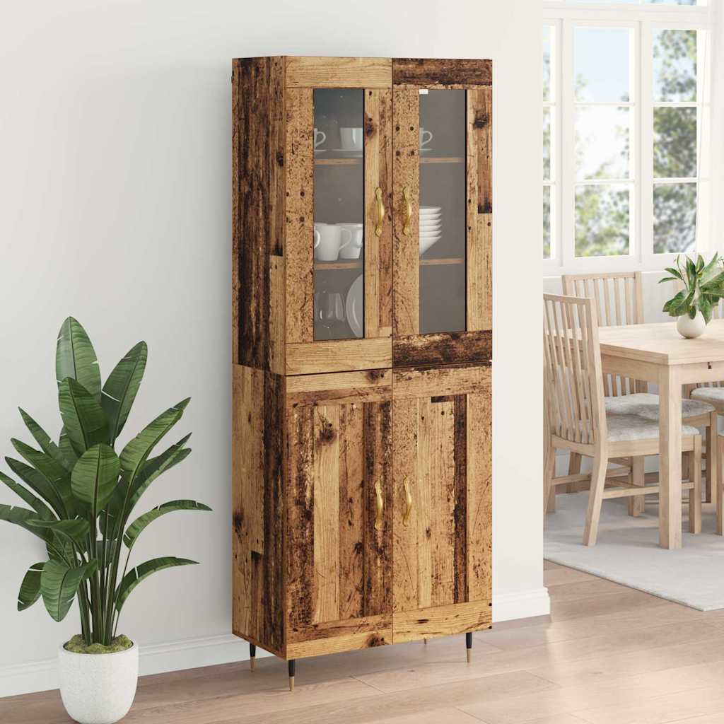 Bufet 2 pcs Lemn vechi 69,5 x 34 x 180 cm Lemn compozit — imaginea 5