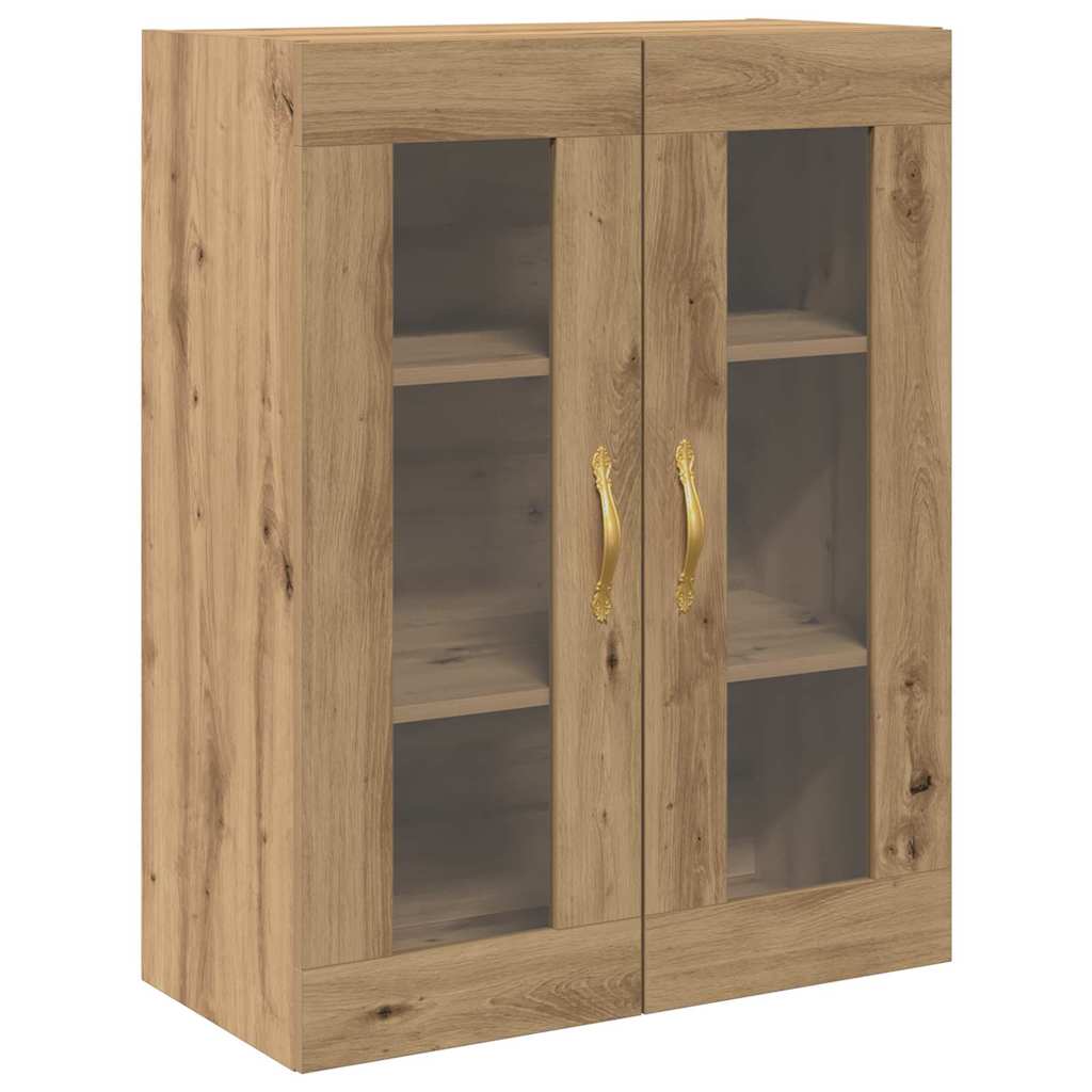 Bufet 2 pcs Stejar Artizanal 69,5 x 34 x 180 cm Lemn compozit — imaginea 8