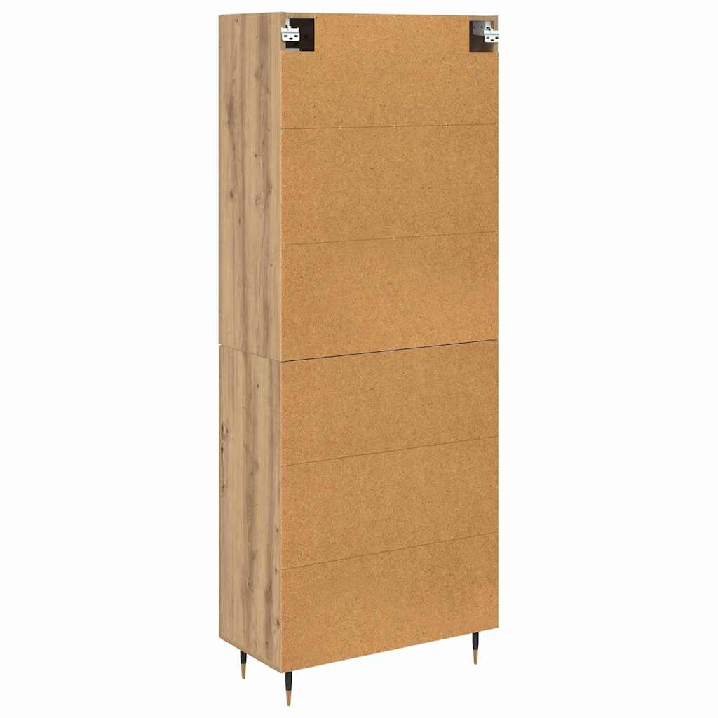 Bufet 2 pcs Stejar Artizanal 69,5 x 34 x 180 cm Lemn compozit — imaginea 11
