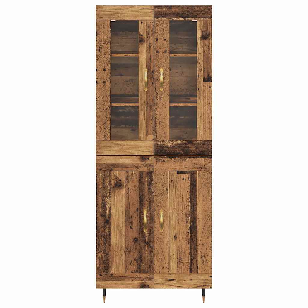 Bufet 2 pcs Lemn vechi 69,5 x 34 x 180 cm Lemn compozit — imaginea 9