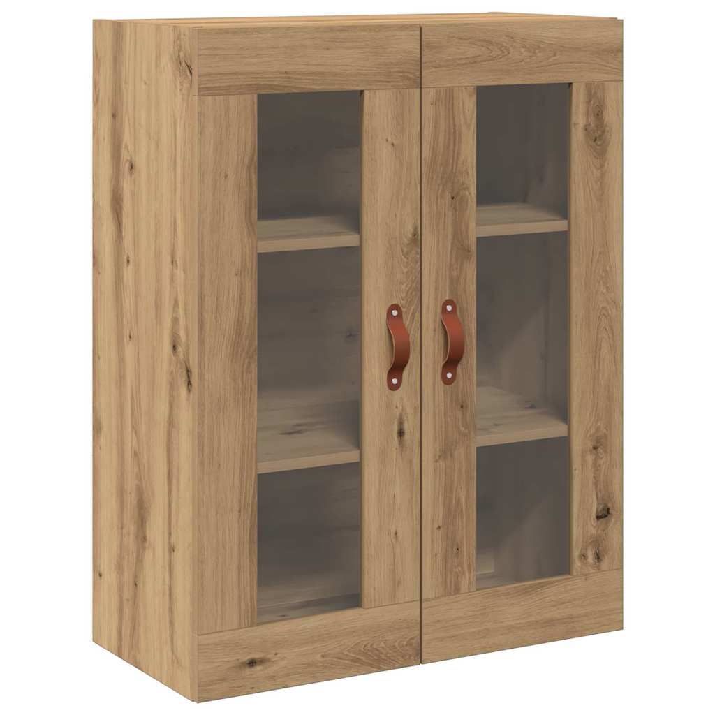 Cabinet Highboard 2 pcs Stejar Artizanal Lemn compozit — imaginea 8