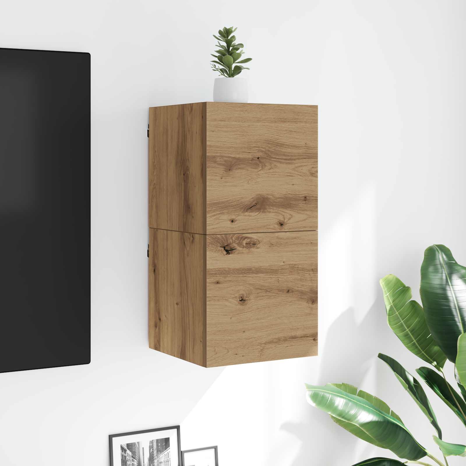 Cabinet TV Stejar Artizanal 30,5 x 30 x 30 cm Lemn compozit — imaginea 4