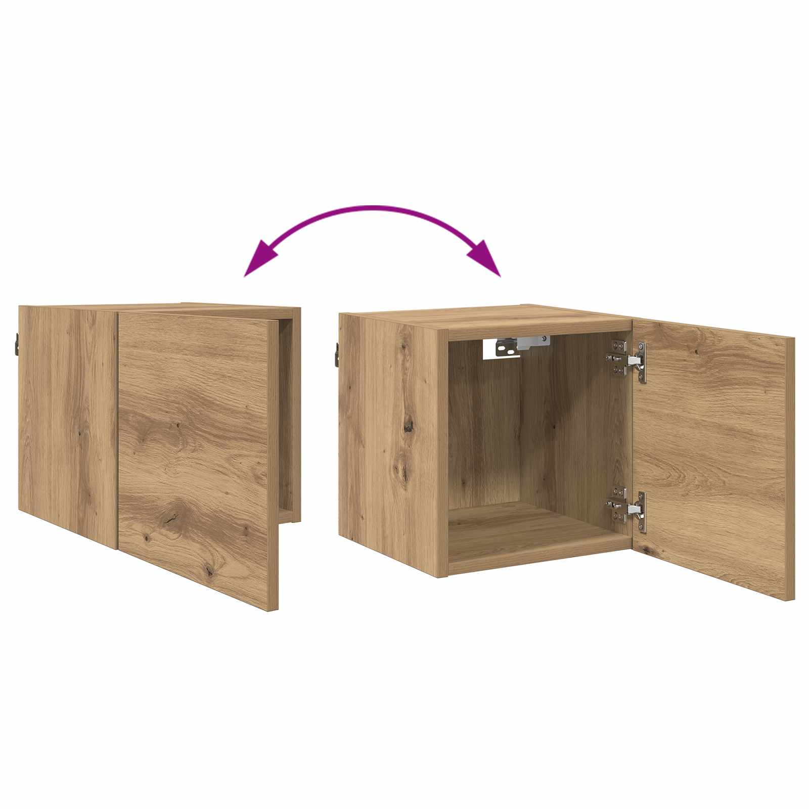 Cabinet TV Stejar Artizanal 30,5 x 30 x 30 cm Lemn compozit — imaginea 10