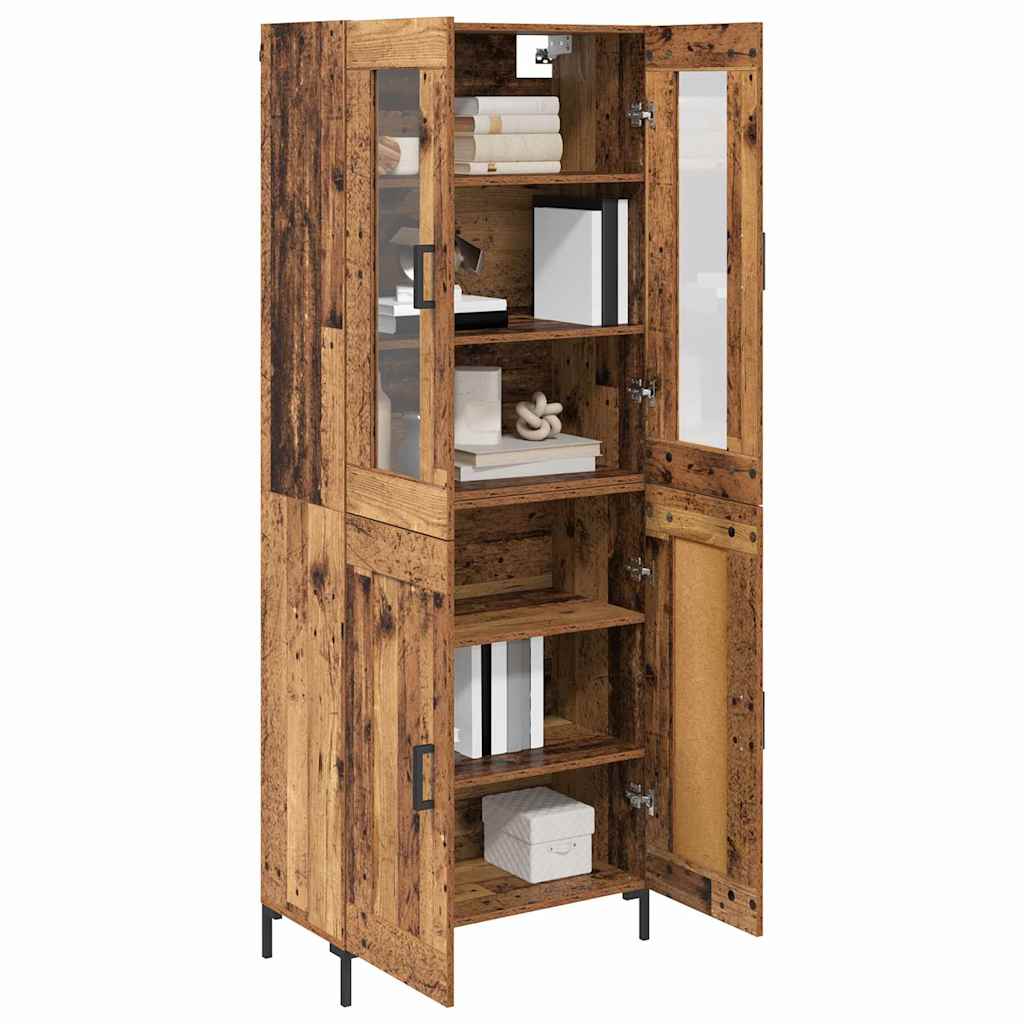 Bufet 2 pcs Lemn vechi 69,5 x 34 x 180 cm Lemn compozit — imaginea 4