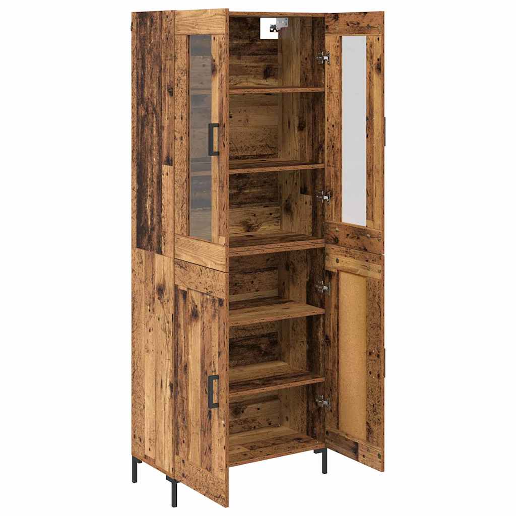 Bufet 2 pcs Lemn vechi 69,5 x 34 x 180 cm Lemn compozit — imaginea 6