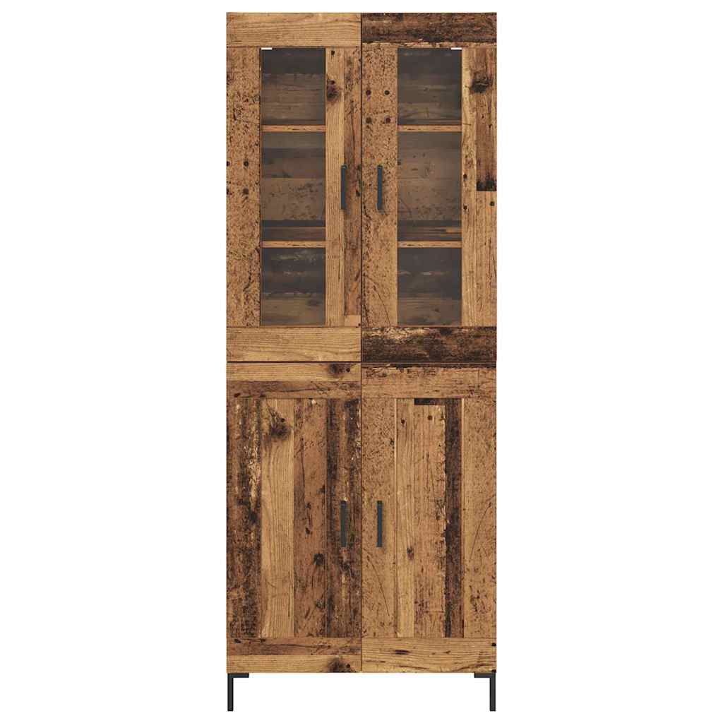 Bufet 2 pcs Lemn vechi 69,5 x 34 x 180 cm Lemn compozit — imaginea 9