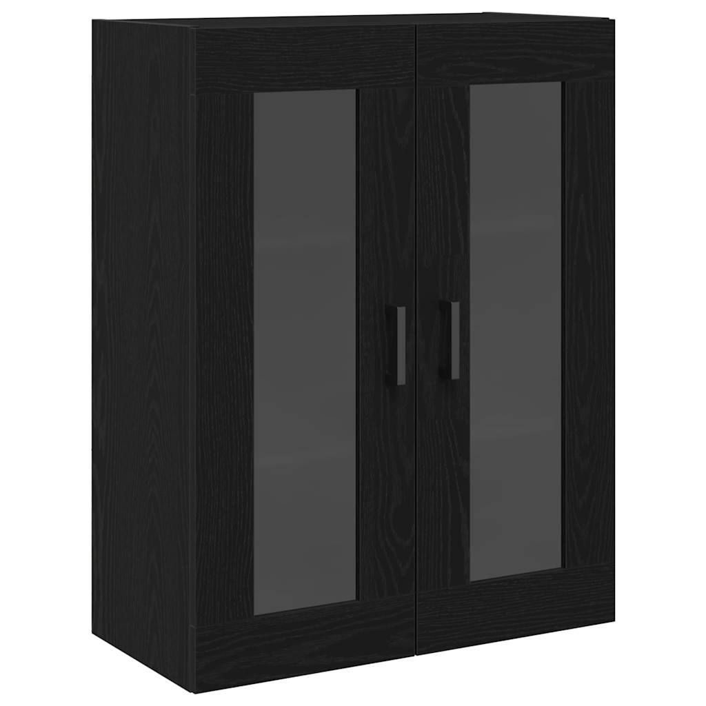Bufet 2 pcs Stejar Negru 69,5 x 34 x 180 cm Lemn compozit — imaginea 8