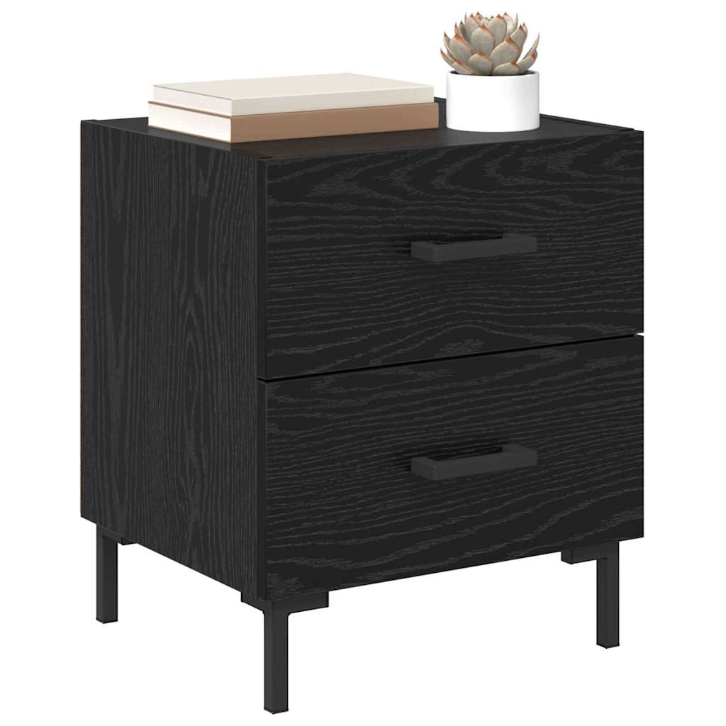 Noptiera Stejar Negru 40 x 35 x 47,5 cm Lemn compozit — imaginea 4