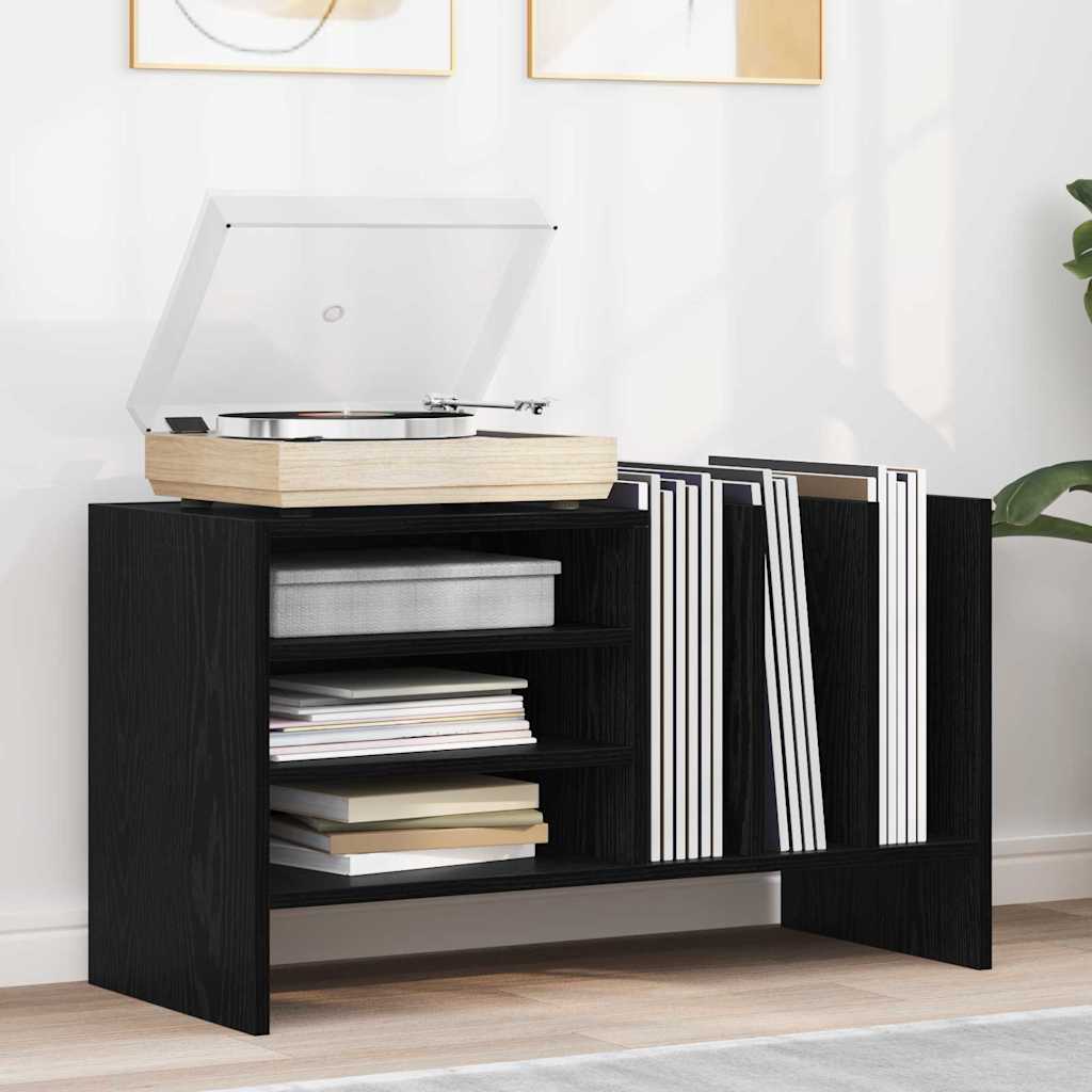 Dulap pentru discuri de vinil Stejar Negru 78,5 x 35 x 45 cm — imaginea 2