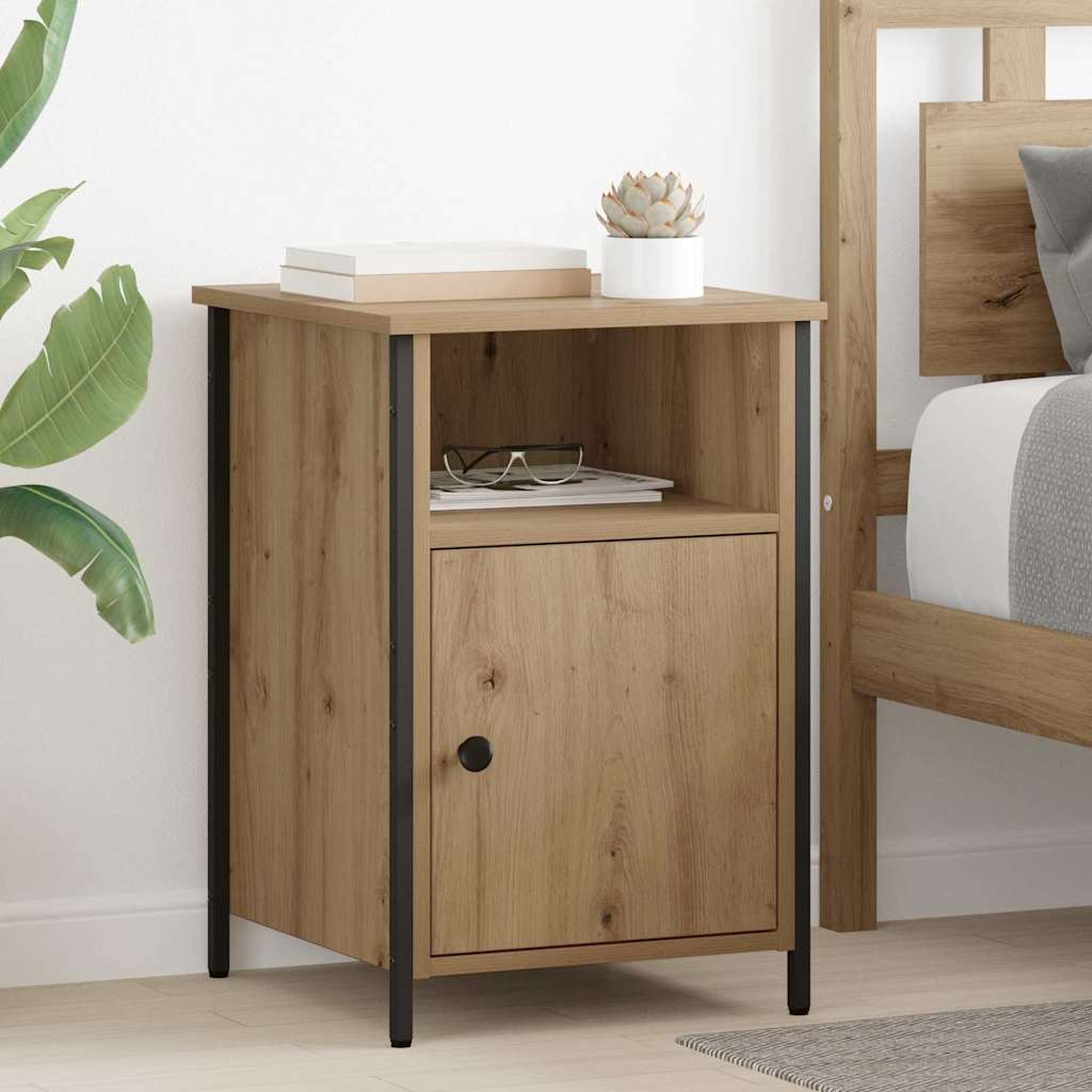Noptiera 2 pcs Stejar Artizanal 40 x 42 x 60 cm — imaginea 2
