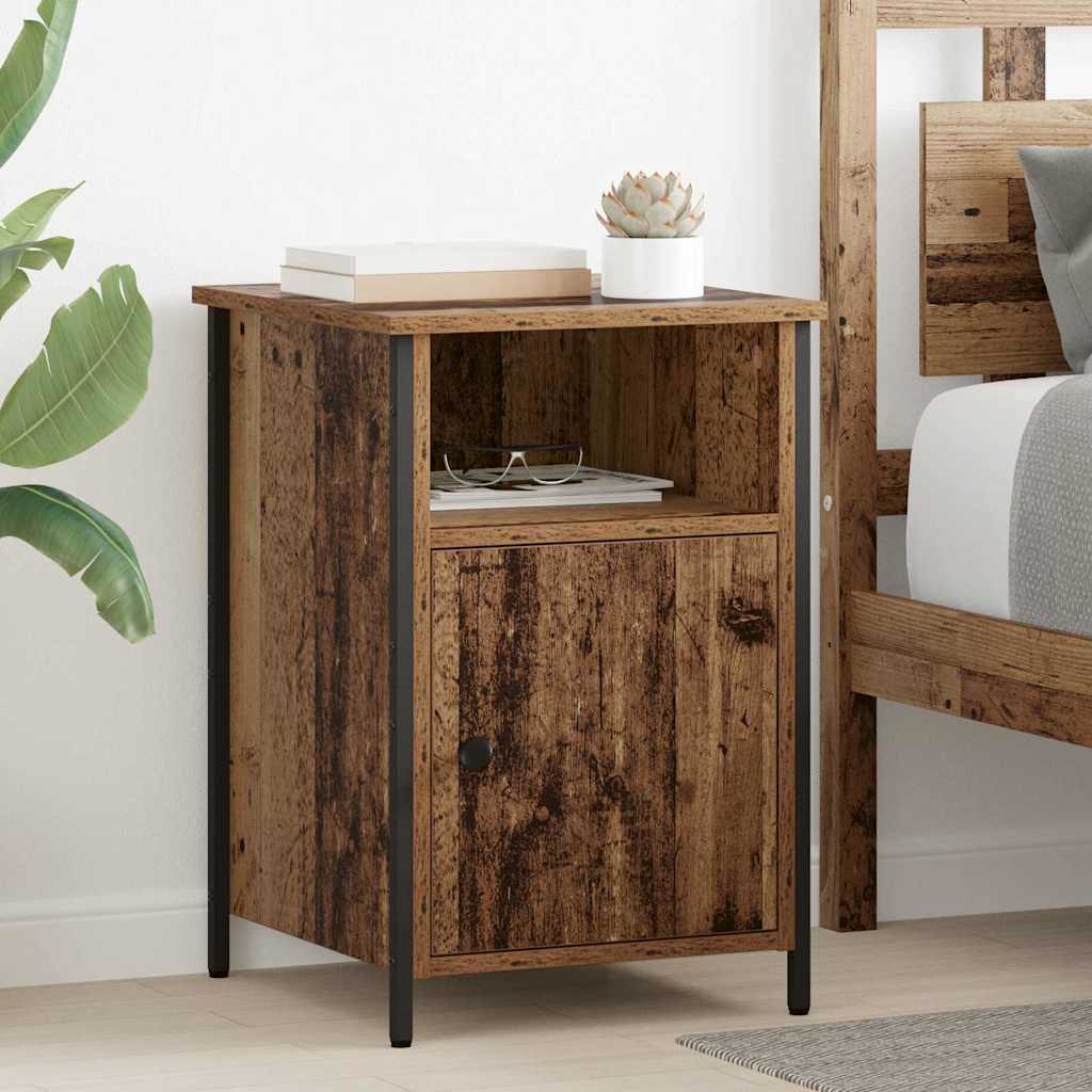 Noptiera 2 pcs Lemn vechi 40 x 42 x 60 cm Lemn compozit — imaginea 2