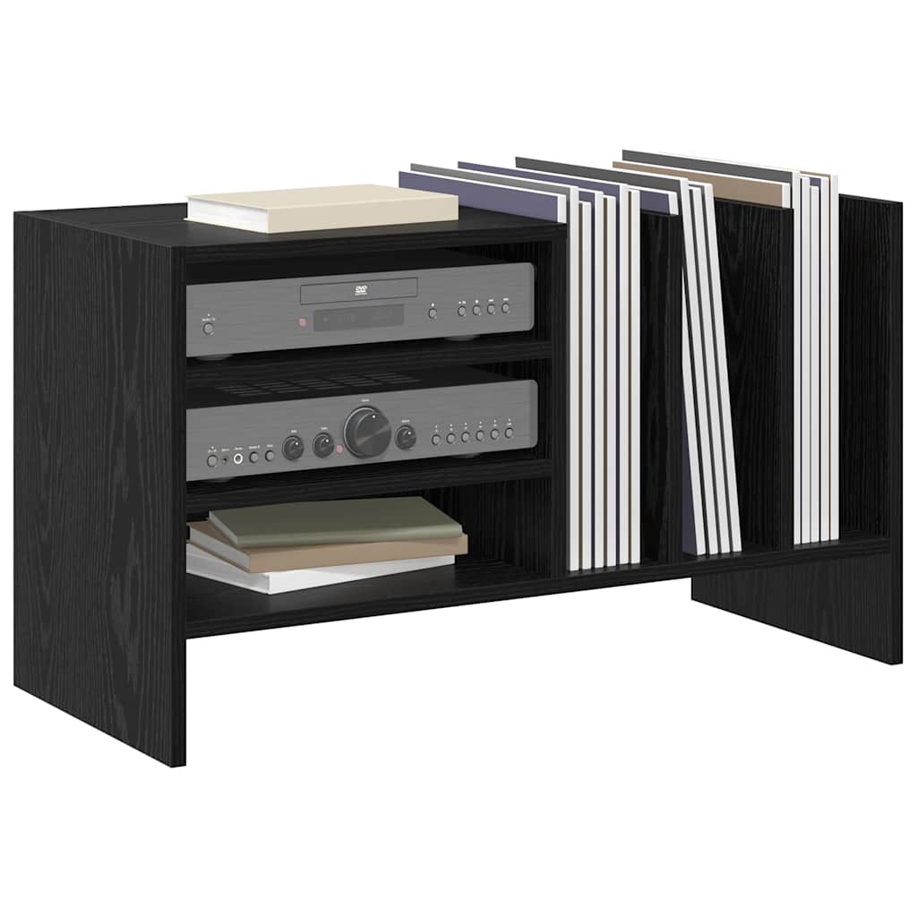 Dulap pentru discuri de vinil Stejar Negru 78,5 x 35 x 45 cm — imaginea 4