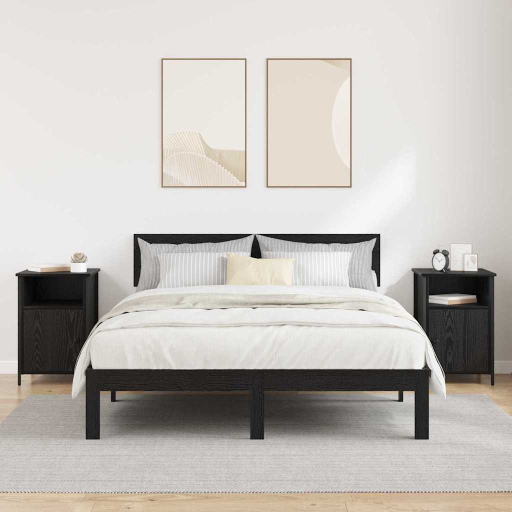 Noptiera 2 pcs Stejar Negru 40 x 42 x 60 cm — imaginea 5