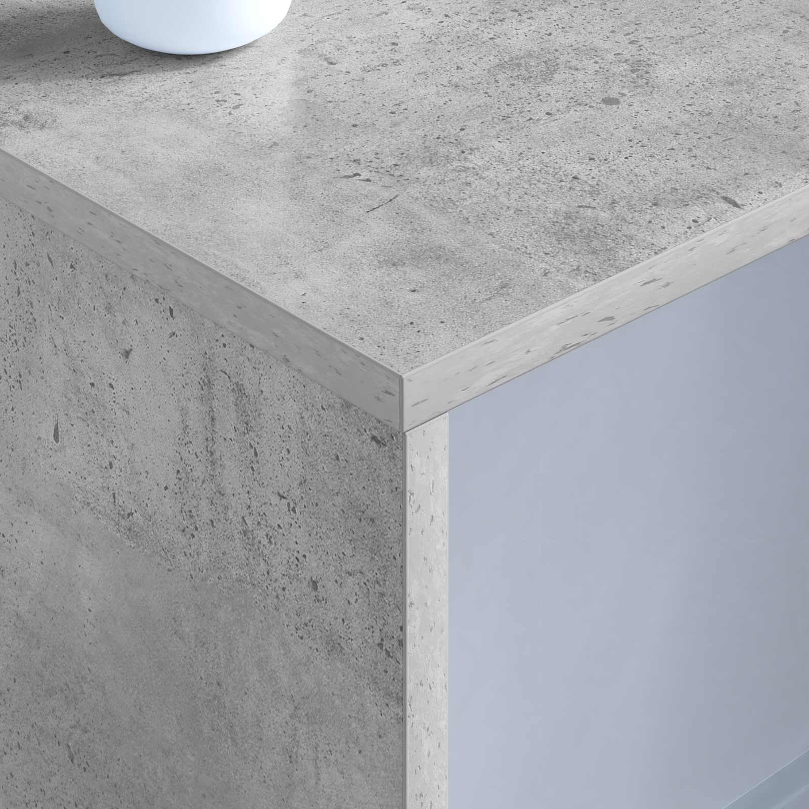 Birou montat pe perete Pe perete Gri din beton 100 x 45 x 30 cm — imaginea 4