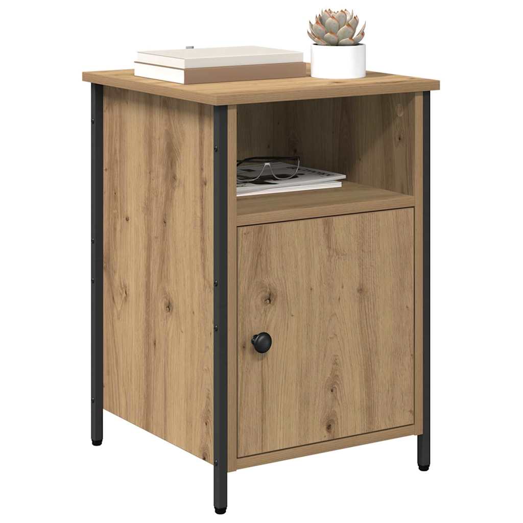 Noptiera 2 pcs Stejar Artizanal 40 x 42 x 60 cm — imaginea 4