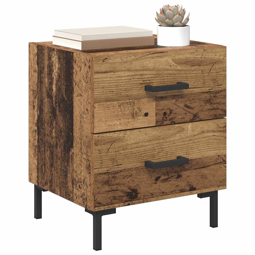Noptiera cu sertar 2 pcs Lemn vechi 40 x 35 x 47,5 cm — imaginea 4