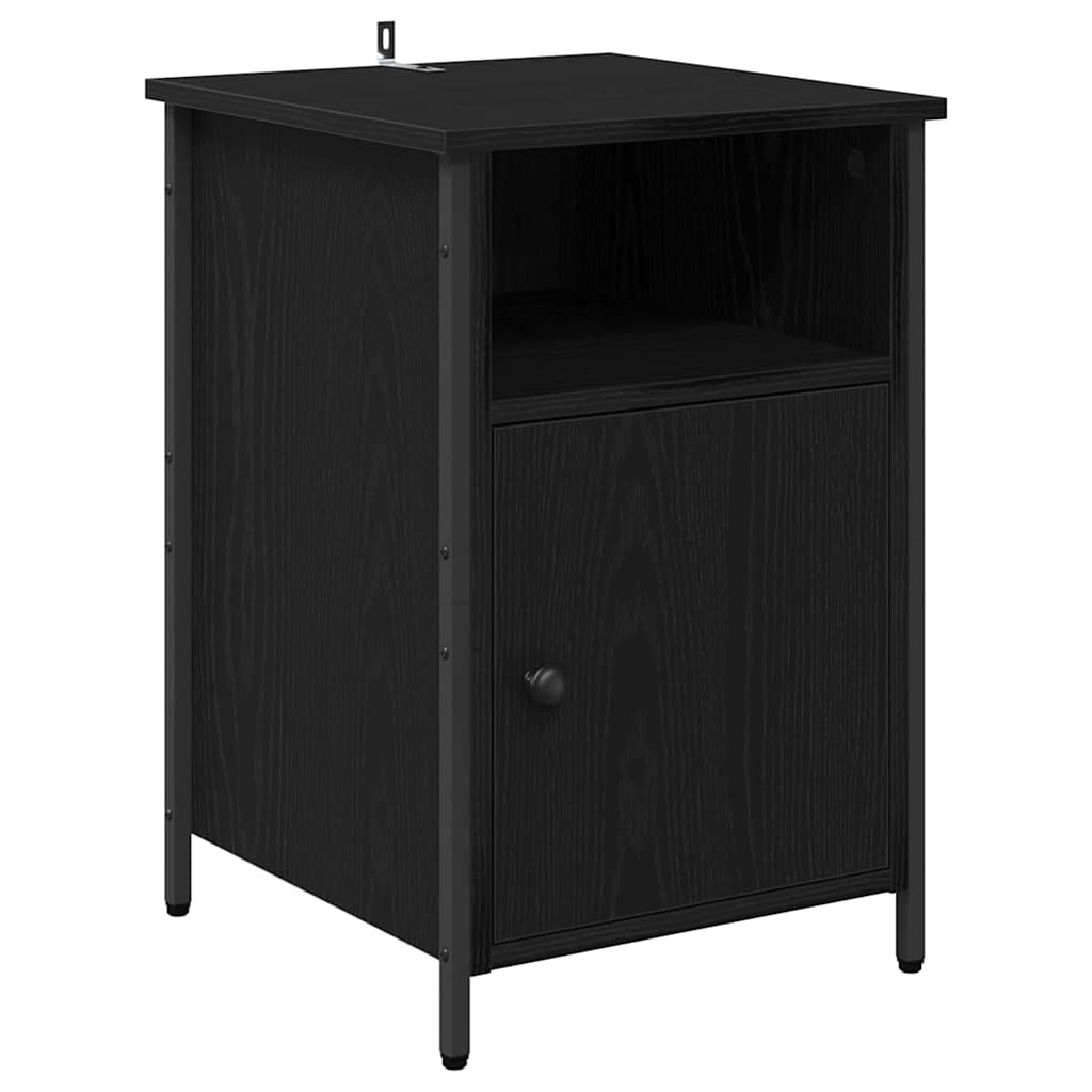 Noptiera 2 pcs Stejar Negru 40 x 42 x 60 cm — imaginea 7