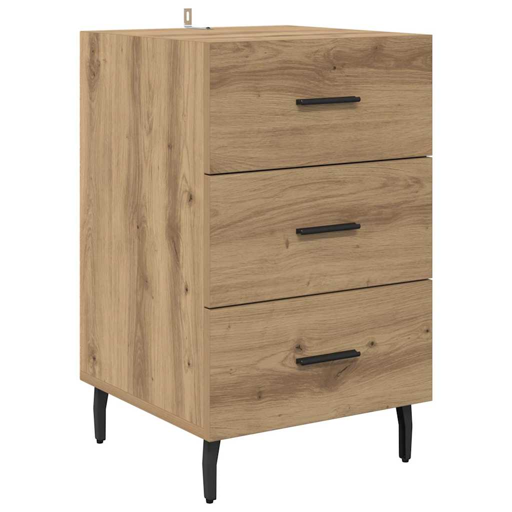 Noptiera Stejar Artizanal 40 x 40 x 66 cm Lemn compozit