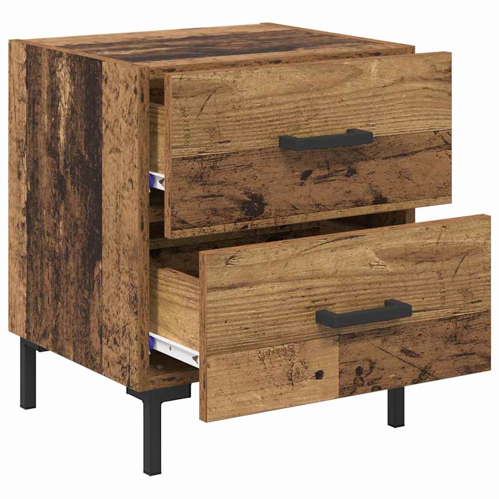 Noptiera cu sertar 2 pcs Lemn vechi 40 x 35 x 47,5 cm — imaginea 6