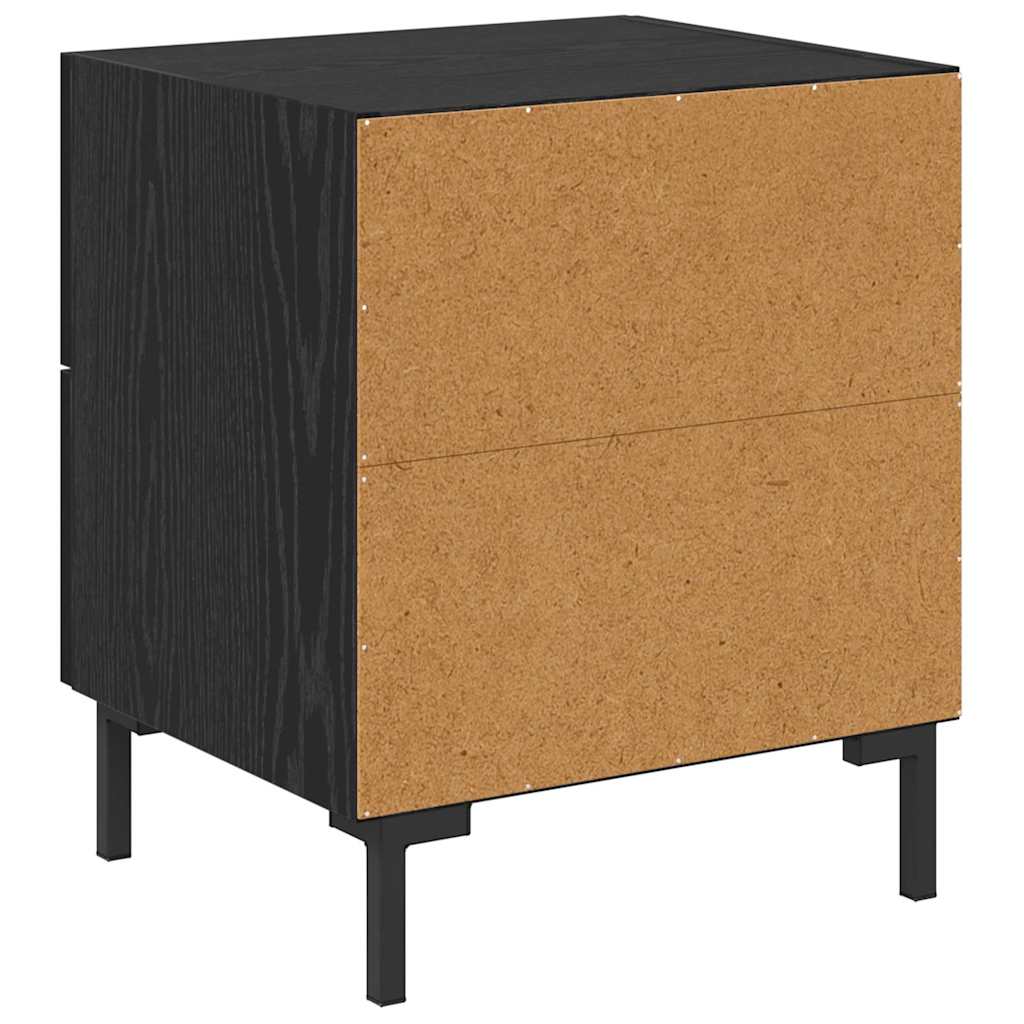 Noptiera Stejar Negru 40 x 35 x 47,5 cm Lemn compozit — imaginea 9